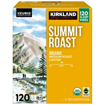 Kirkland Signature Organic Summit Roast K-Cup pods 120 count
