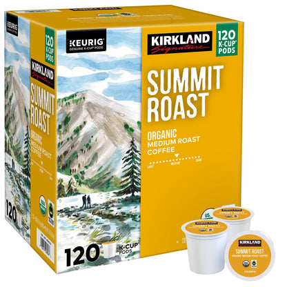 Kirkland Signature Coffee Organic Summit Roast K-Cup Pod, 120-count