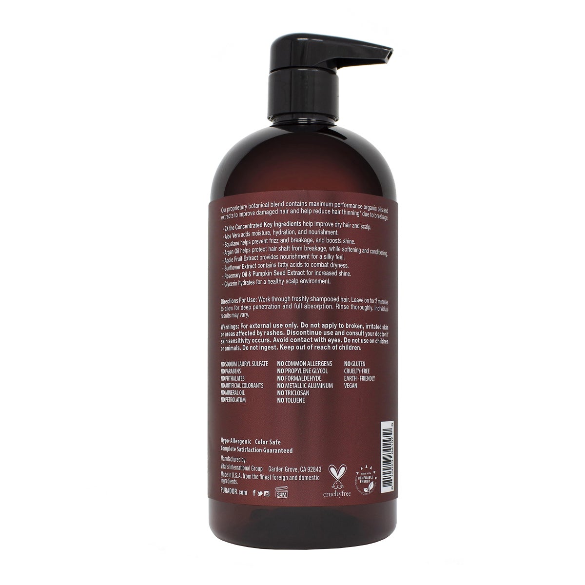 Pura d'or Clinically Formulated Biotin Shampoo & Conditioner Set