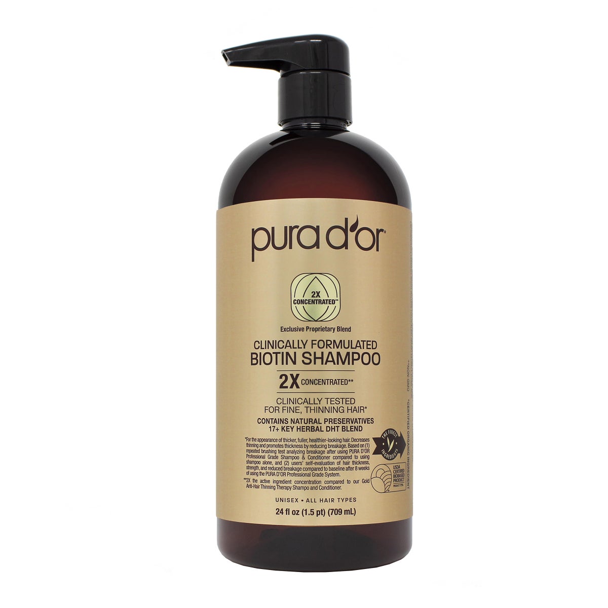 Pura d'or Clinically Formulated Biotin Shampoo & Conditioner Set