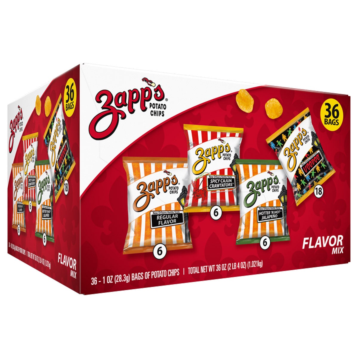 Zapp's potato chips variety pack 36-count