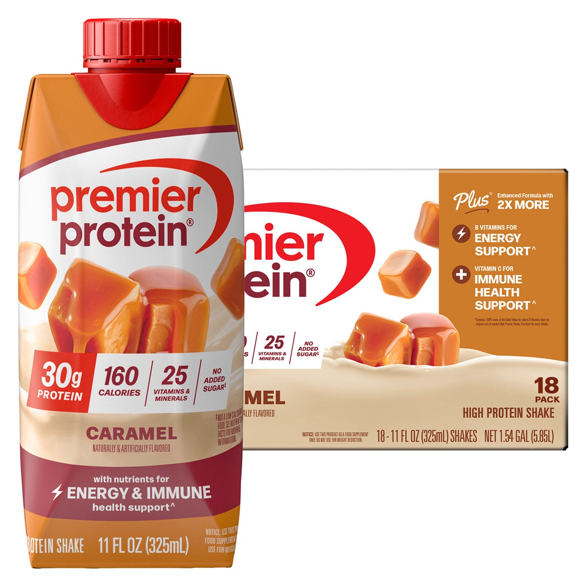 Premier Protein ready-to-drink caramel protein shake