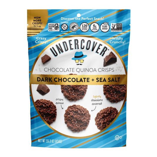 Undercover dark chocolate quinoa crisps 15.3 oz bag