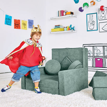 Modular foam play fort pieces for kids