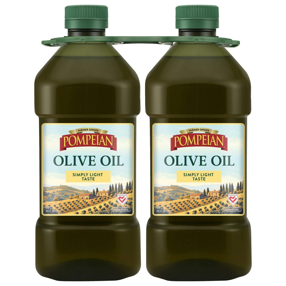 Pompeian Simply Light Taste Olive Oil 2L two-pack