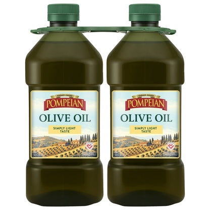 Pompeian Simply Light Taste Olive Oil 2L two-pack