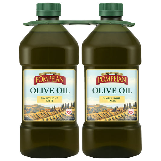 Pompeian Simply Light Taste Olive Oil 2L two-pack