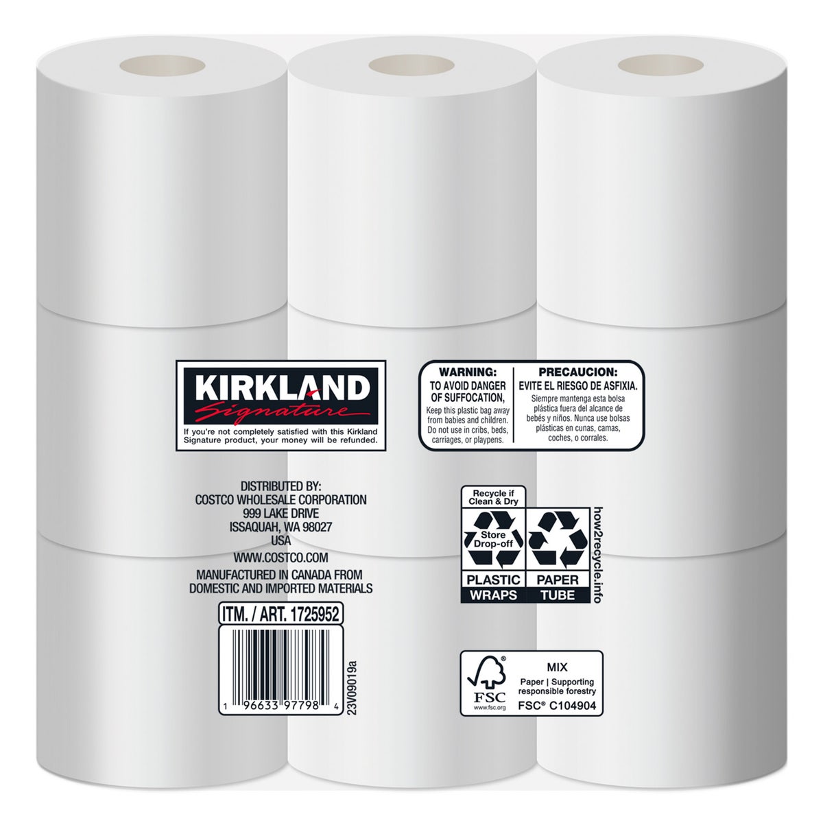 Kirkland Signature ultra soft toilet paper bulk pack