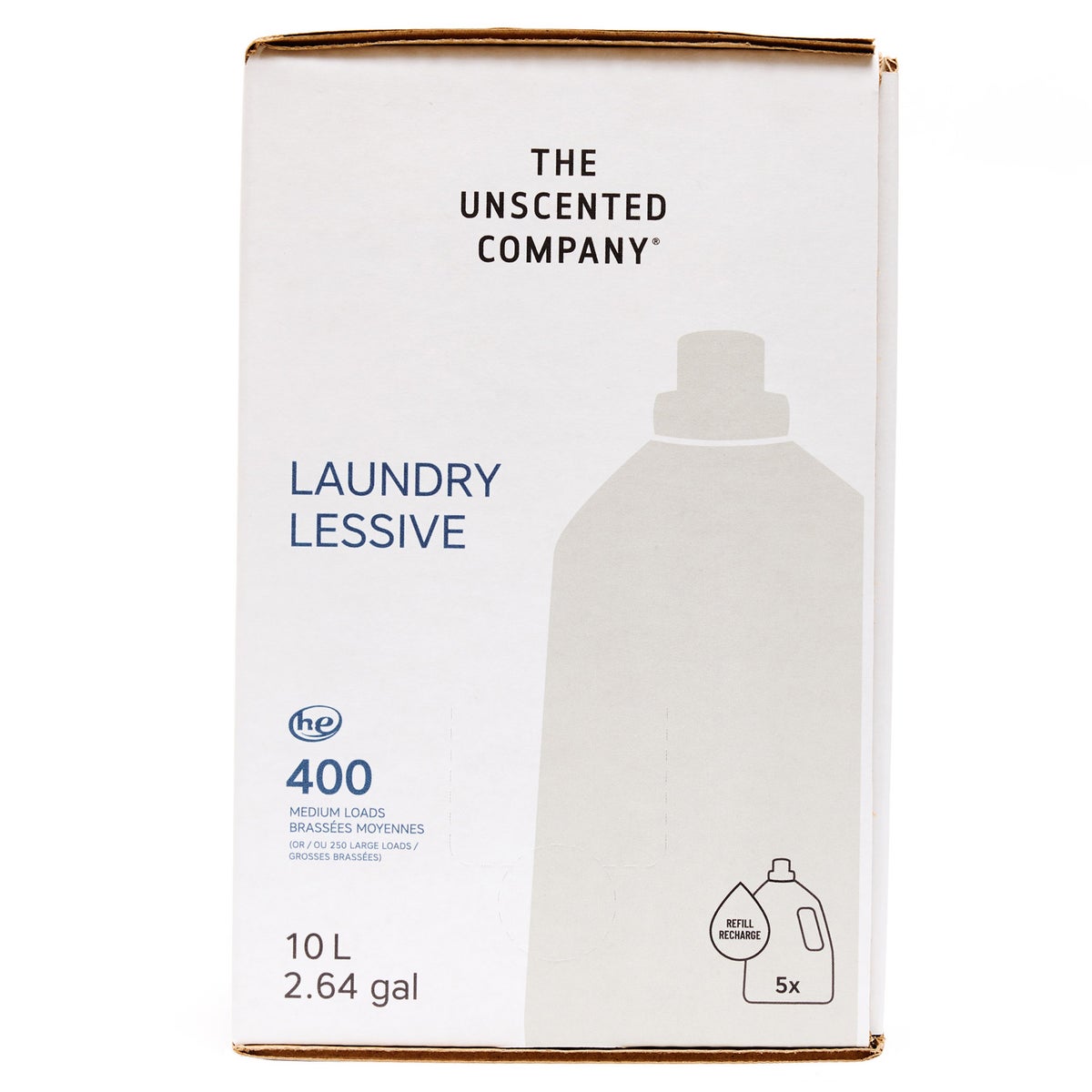 The Unscented Company liquid laundry detergent refill box 400 loads