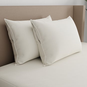 AllerEase organic zippered king allergy pillow protector 2-pack