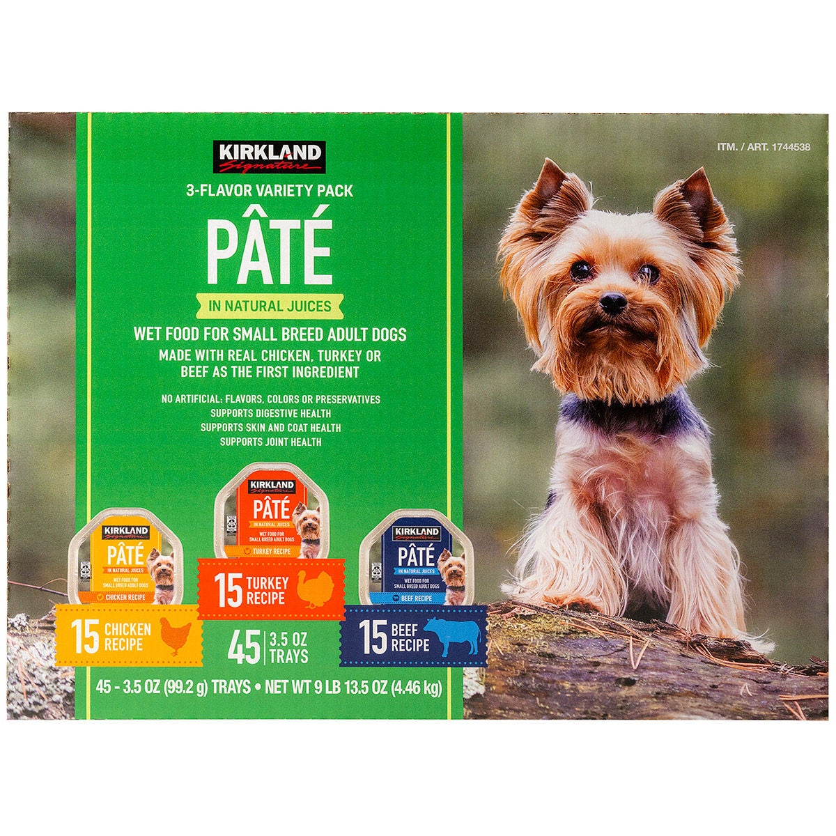Kirkland Signature wet dog food variety pack 45-count