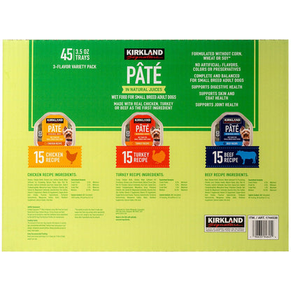 Kirkland Signature pate dog food 3.5 oz trays