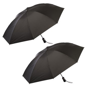 Totes recycled automatic compact reverse close umbrella 2-pack
