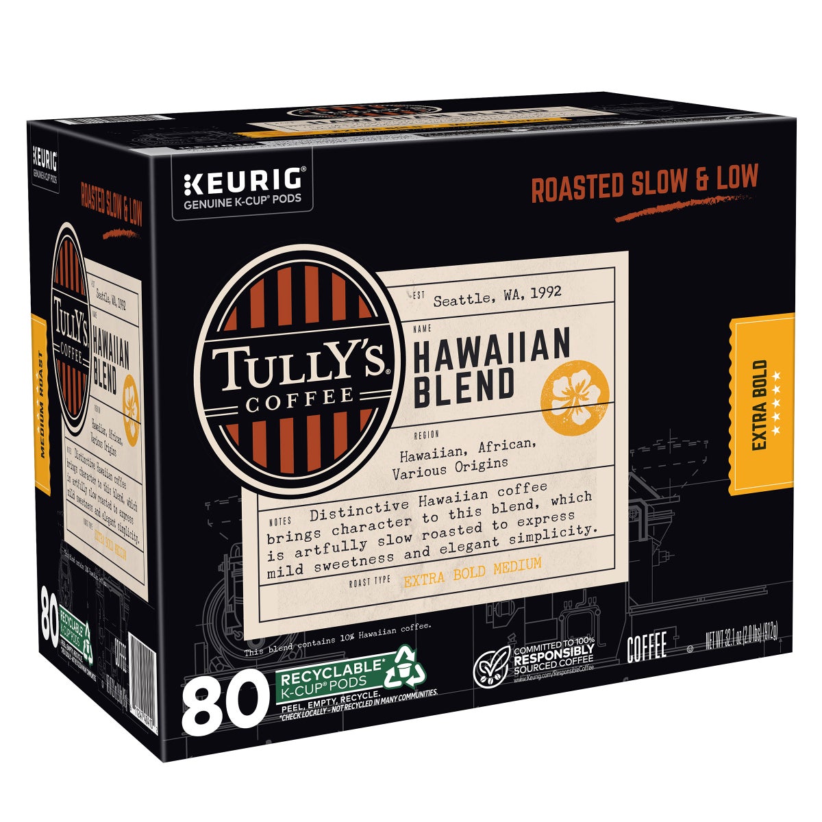 Tully's Coffee K-Cups for single-serve brewers