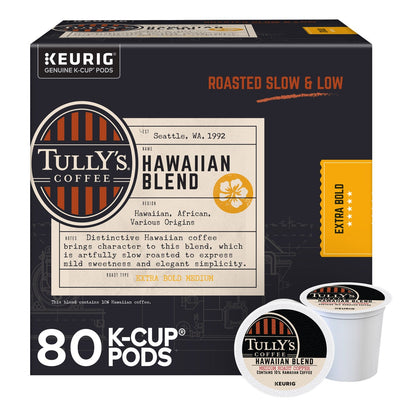 80-count Tully's Hawaiian Blend coffee pods