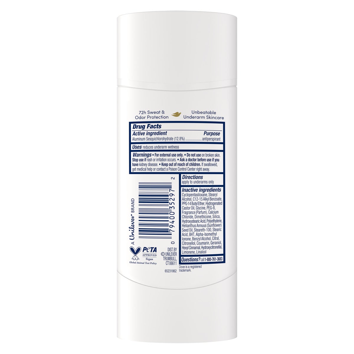 Dove Invisible+ deodorant pack with no white marks