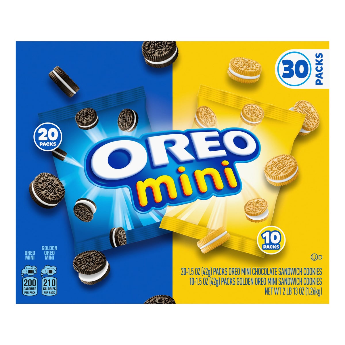 OREO Golden mini sandwich cookies snack bags