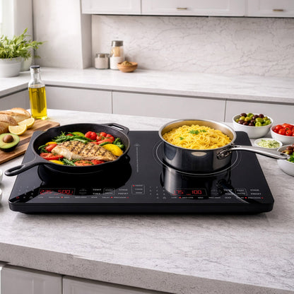 Shatter-proof glass induction cooktop by NuWave