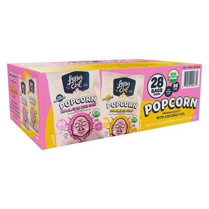 Two-flavor Lesser Evil popcorn variety vend pack