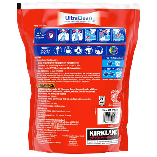 Fresh HE compatible laundry detergent pacs by Kirkland Signature