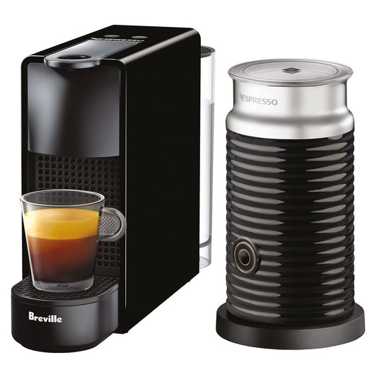 Compact Nespresso espresso machine with Aeroccino frother
