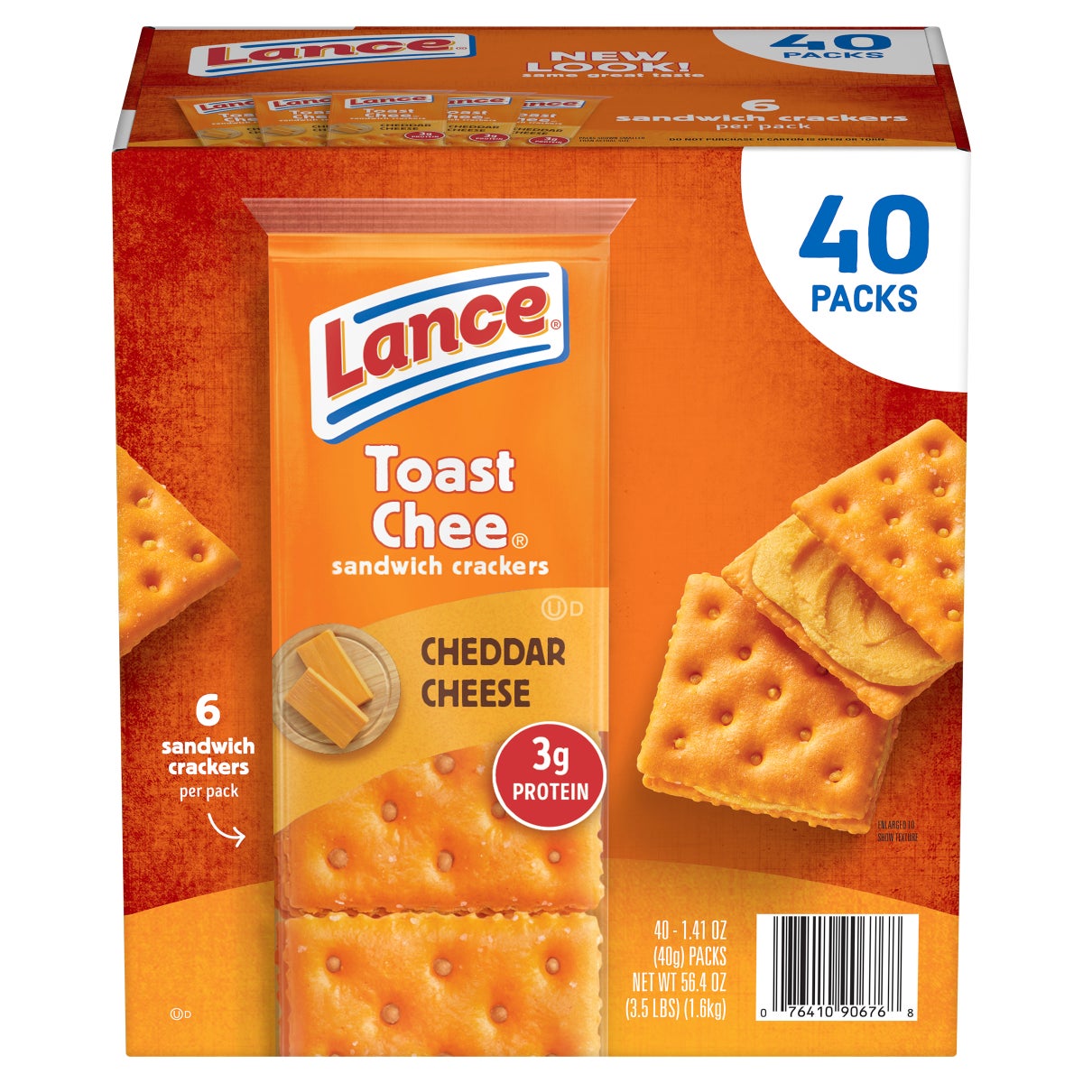 Lance Toast Chee cheddar sandwich crackers 40-count box