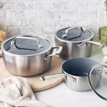 GreenPan GP3 stainless steel ceramic nonstick cookware set