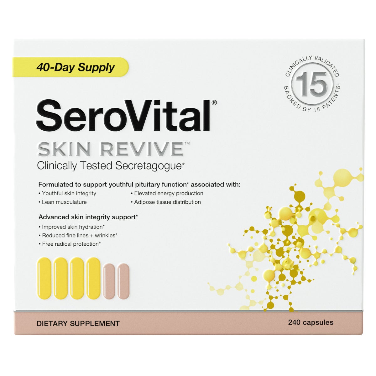 SeroVital Skin Revive 240-count supplement bottle