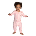Pekkle pink baby sleepers for 3M to 24M