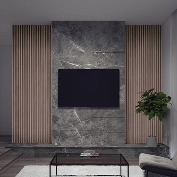 Artika Panolok slat wall set in walnut finish