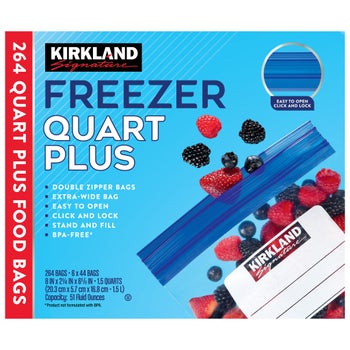 Kirkland Signature freezer quart plus bags 264 count