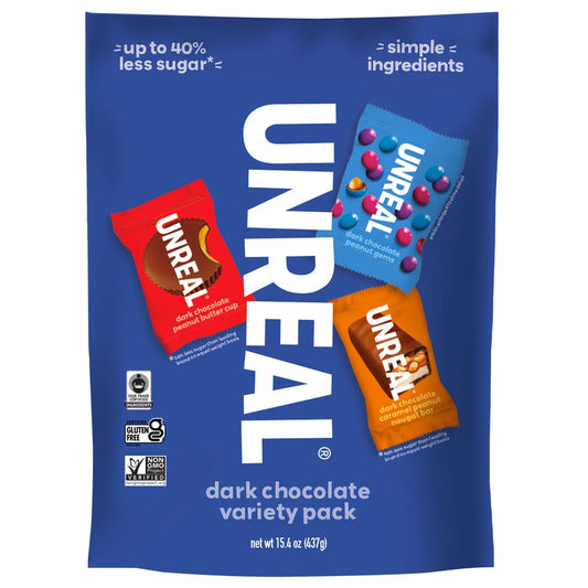 UNREAL dark chocolate variety pack 15.4 oz