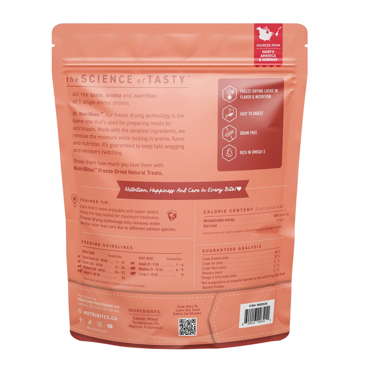 NutriBites 2-pack salmon pet treats 18 oz bags