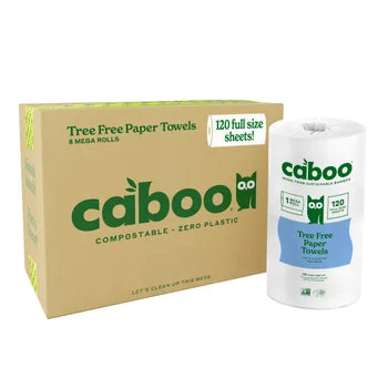 Caboo bamboo paper towels 2-ply 8-roll pack