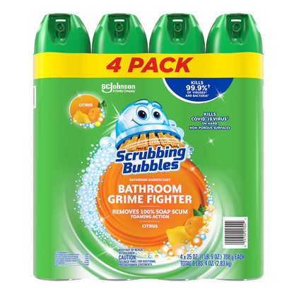 Scrubbing Bubbles citrus bathroom disinfectant 4-pack
