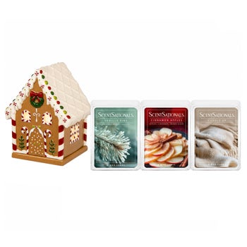 ScentSationals 4-piece scented wax warmer set with Tannenbaum plug-in warmer