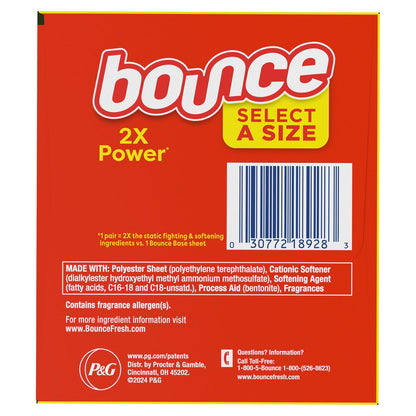 Bounce fabric softener dryer sheets box Outdoor Fresh
