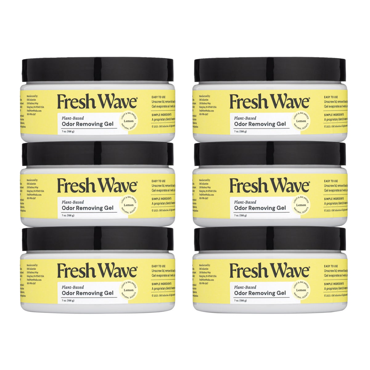Fresh Wave lemon odor removing gel 6-pack