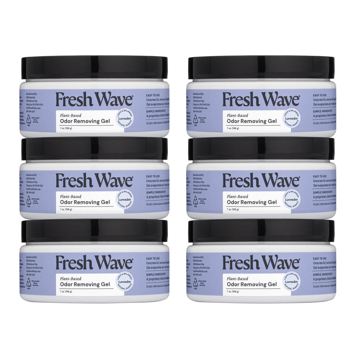 Fresh Wave lavender odor removing gel 7 oz 6-count