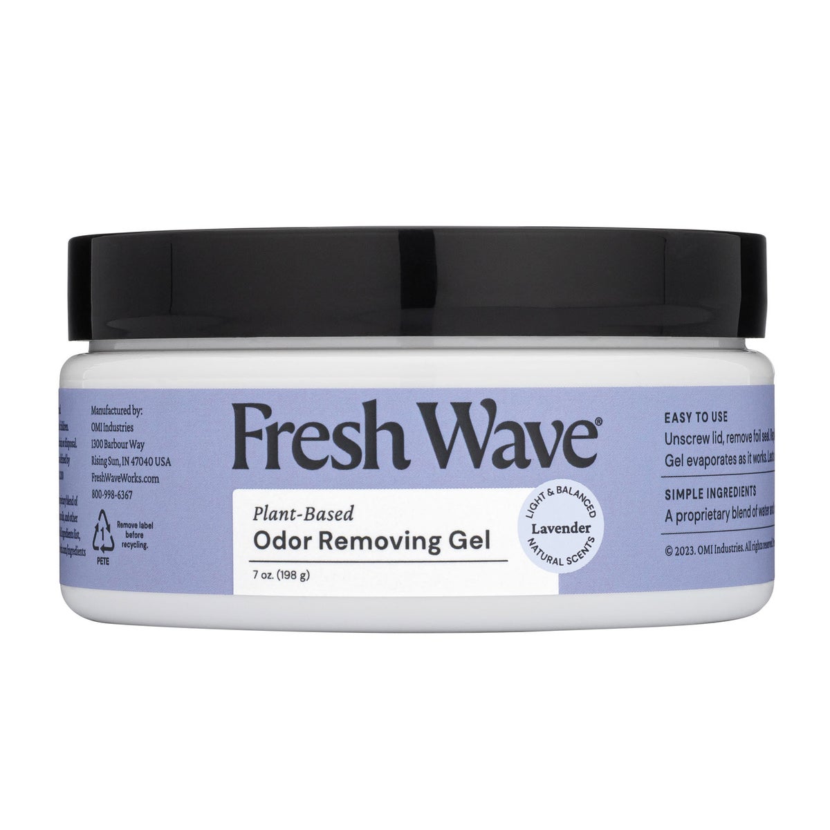 Fresh Wave plant-based odor gel lavender scent