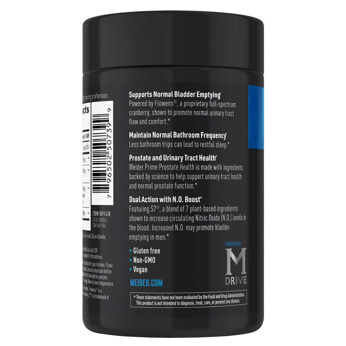 Weider saw palmetto veggie capsules