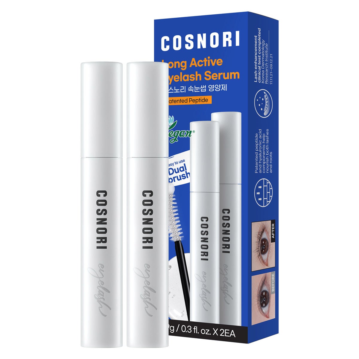 COSNORI Long Active Eyelash Serum 2-pack