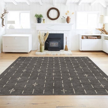 Ruggable Alina taupe washable 8 x 10 area rug