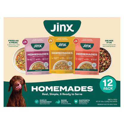 Jinx Homemades wet dog food variety pack 12 count