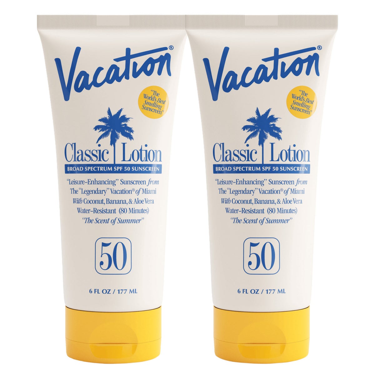 Vacation sunscreen lotion for beach and travel