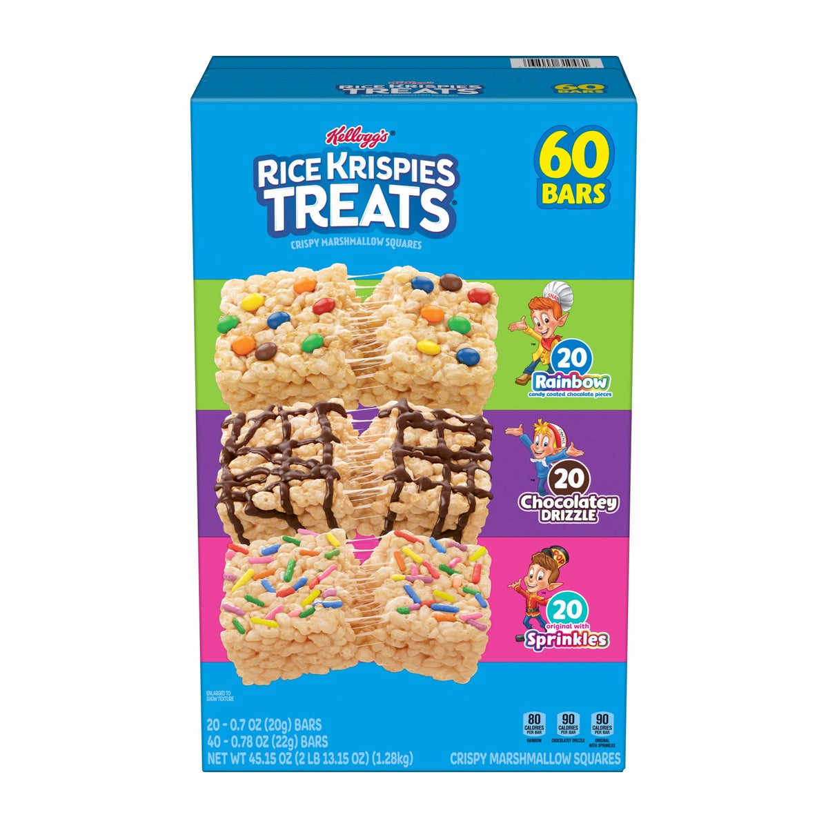 Kellogg's Rice Krispies Treats variety pack 60-count box