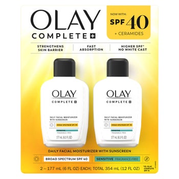 Olay Complete+ Sensitive moisturizer with SPF 40 2-pack