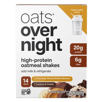 Oats Overnight protein oatmeal shake variety pack with BlenderBottle