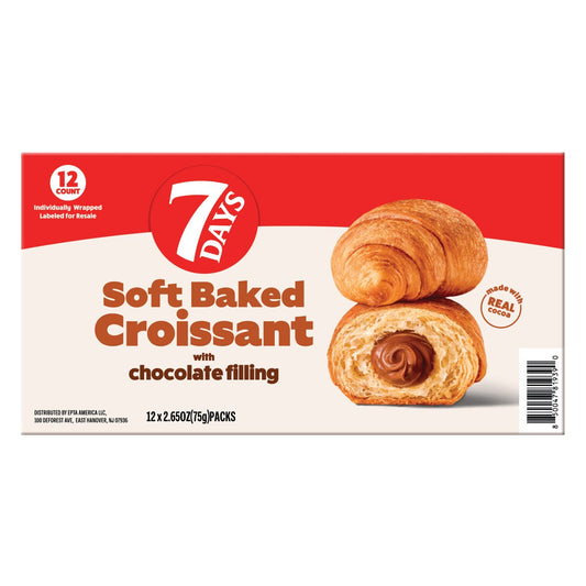 7Days soft baked croissant with chocolate filling 12 count