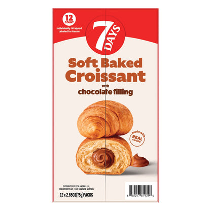 Individually wrapped 7Days chocolate filled croissants